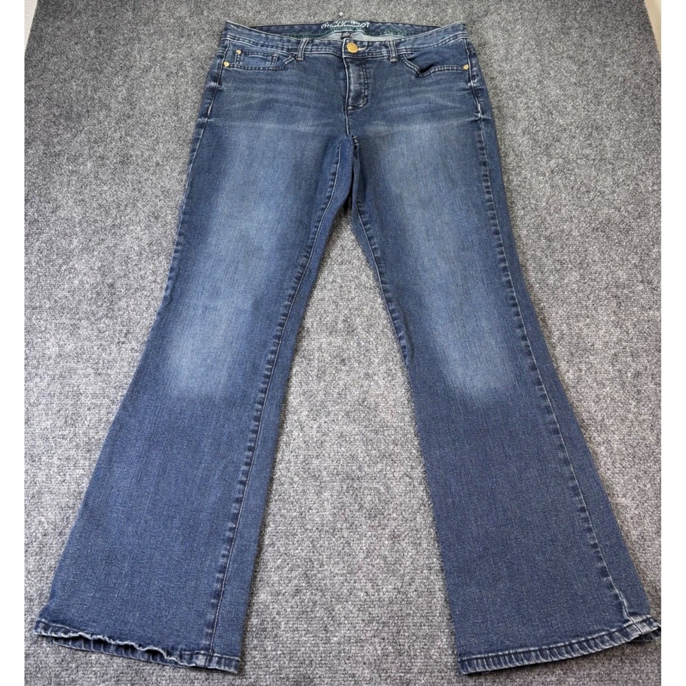 Tommy Hilfiger Curvy Boot Jeans Womens 14 Blue Medium Wash Bootcut Denim